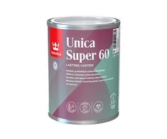 Drėgmei atsparus greitai džiūstantis lakas TIKKURILA UNICA SUPER 60, pusiau blizgus, 900 ml