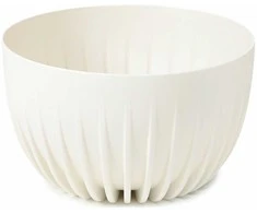 Lamela Gėlių vazonas Mira žemas 240 mm 3,6 l, baltas