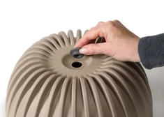 Lamela Gėlių vazonas Mira žemas 240 mm 3,6 l, baltas