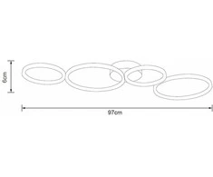 Domoletti CEILING LED LIGHT AJACCO 36W 3000K BL