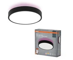 Lubinis šviestuvas Osram 28W LED paviršinis šviestuvas SMART+ ORBIS, juodas, 3000/6500K/RGB, dimeriuojamas
