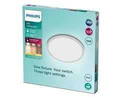 Lampa griesti Philips SuperSlim, 2700°K, LED, balta