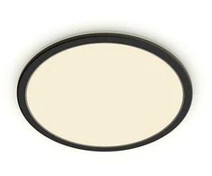 Lampa griesti Philips SuperSlim, 2700°K, LED, melna