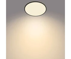 Šviestuvas lubų Philips SuperSlim, 2700°K, LED, juodas