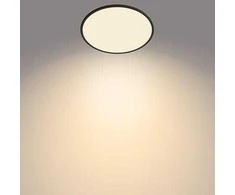 Lampa griesti Philips SuperSlim, 2700°K, LED, melna