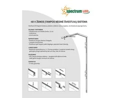 Lubinis šviestuvas Šviestuvas lubinis Spectrum SYSTEM SHIFT 48V HANGIT, 12 W
