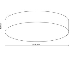 Tk_Lighting Lubinis šviestuvas TK LIGHTING RONDO Baltas 80, 6xE27, LED max 15W