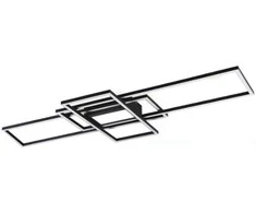 Lubinis LED šviestuvas TRIO IRVINE, 60 W, 7100 lm, 3000-6500 K, juodos sp., 105x42xh6 cm, su pultu
