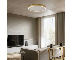 Lubinis šviestuvas Viokef 38W LED paviršinis šviestuvas VANESSA, šlifuoto aukso sp., 3000/4000K, dimeriuojamas, 4292801