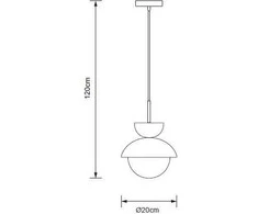 Pakabinamas šviestuvas Domoletti PENDANT LIGHT ANNABA E27 Juodas