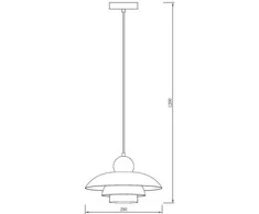 Pakabinamas šviestuvas Lampa wisząca Domoletti PENDANT LIGHT BILIS E27 Juodas