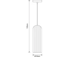 Lubinis šviestuvas Lampa karināms Domoletti Catalo P22026S juodas/am, E27, 1 x 25 W