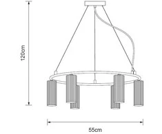 Domoletti PENDANT LIGHT ICEL 6XGU10 GOLD