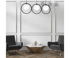 Lubinis šviestuvas Lampa wisząca Domoletti PENDANT LIGHT KONYA 3XE14 Juodas/Baltas