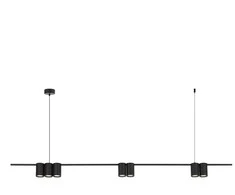Lubinis šviestuvas Lampa wisząca Domoletti PENDANT LIGHT PORI 7XGU10 ML0370 Juodas