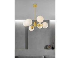Pakabinamas šviestuvas Domoletti PENDANT LIGHT RAILE 6XE27 GOLD