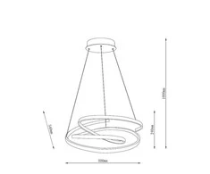 Pakabinamas šviestuvas Domoletti PENDANT LED LIGHT SIBIU 42W 4000K Juodas