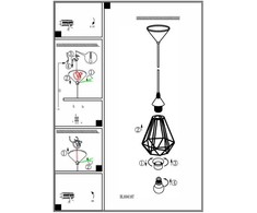 Pakabinamas šviestuvas Šviestuvas kabinamas Eglo Tarbes 94187, E27, 1 x 60 W
