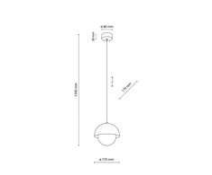 Lubinis šviestuvas Tk_Lighting Šviestuvas kabinamas TK Lighting Bono 10205, 8 W, G9