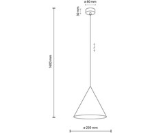 Lubinis šviestuvas Tk_Lighting Šviestuvas kabinamas TK Lighting Cono 10037, 15 W, E27