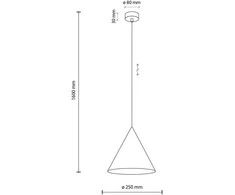 Lubinis šviestuvas Tk_Lighting Šviestuvas kabinamas TK Lighting Cono 6632, 15 W, E27