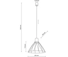 Lubinis šviestuvas Tk_Lighting Šviestuvas kabinamas TK Lighting Modesto 10160, 10 W, GU10