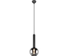 Lubinis šviestuvas Pakabinamas šviestuvas TRIO CLAYTON, 1 x E27, max 28W, juodos sp., ø20 x h150 cm