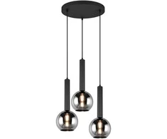 Lubinis šviestuvas Pakabinamas šviestuvas TRIO CLAYTON, 3x E27, max 28W, juodos sp., ø45 x h150 cm