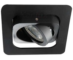 Įleidžiamas šviestuvas KANLUX ALREN, IP20, 220V/12V, 9,9x9,9x2,5 cm, juodos sp.