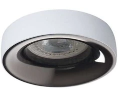 Įleidžiamas šviestuvas KANLUX ELNIS, 35 W, GU10, baltos su juoda sp., ø9,8 cm