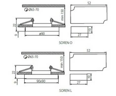 Kanlux SOREN L-BL TAŠKŲ PRIJUNGIMAS