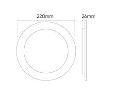 Led_Line Įmontuojamas šviestuvas LED Line MOLLY, 24W, 3000-6000°K,LED
