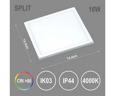 Įmontuojamas šviestuvas Tope Split. 16W. 4000°K. LED. baltas