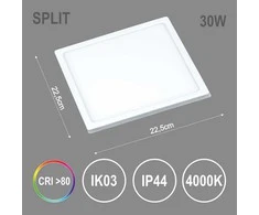Šviestuvas įleidžiamas Tope Split, 4000°K, LED, balta sp.