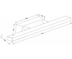 Sieninis šviestuvas Domoletti WALL LIGHT LINE LED JQ5550 CHROME 68CM