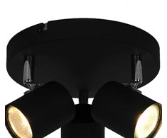 Lubinis šviestuvas Okko Šviestuvas nukreipiamasis Safi GU13014D-3R BLK, 15 W, GU10