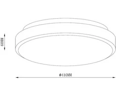 Lubinis šviestuvas Domoletti CEILING LED LIGHT NATA 4000K 41CM WOOD