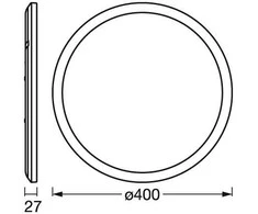 Šviestuvas plafonas Ledvance/Osram Orbis Ultra Slim Clickdim, 22 W, LED, 3000 °K