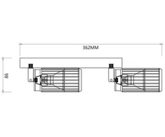Lubinis šviestuvas Domoletti CEILING LIGHT ALVEO 2XGU10 ML0305 Baltas