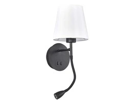 Sieninis šviestuvas Lampa sienas Domoletti Ramzi 18237-BK, E27, 4000 °K, 1 x 40 W