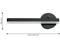 Sieninis šviestuvas Domoletti WALL LED LIGHT SAFI 6W 40K ML6346 Juodas