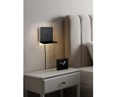Sieninis šviestuvas Sieninis LED šviestuvas TRIO FAIRFIELD, 9 W 900 lm, 3000 K, 12x16x14cm su telefono krovimu