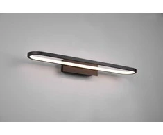 Vonios veidrodžių LED šviestuvas TRIO GIANNI, IP44, 22W, 2700lm, 3000K, juodos sp., 60 x 15 x h8 cm