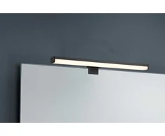 Veidrodžių LED šviestuvas TRIO Lino, IP44, 7,4W, 3000K, 900lm, juodos sp., 40 x 6 cm