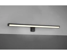 Veidrodžių LED šviestuvas TRIO Lino, IP44, 7,4W, 3000K, 900lm, juodos sp., 40 x 6 cm
