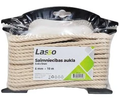 Lasso Virvė Saimniecības Cotton 6mm 10m