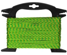 Lasso Suktinta polipropileno virvė geltona/žalia 2mm 50m