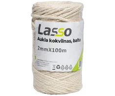 Lasso Aukla Medvilninė Balta 100m