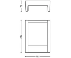 Lauko sieninis šviestuvas Philips Arbour, 6W, LED, IP44, pilkas, 7,5 cm x 22,1 cm