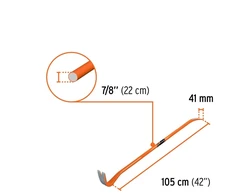Truper Laužtuvas viniatraukis 22x1050mm, 3800g